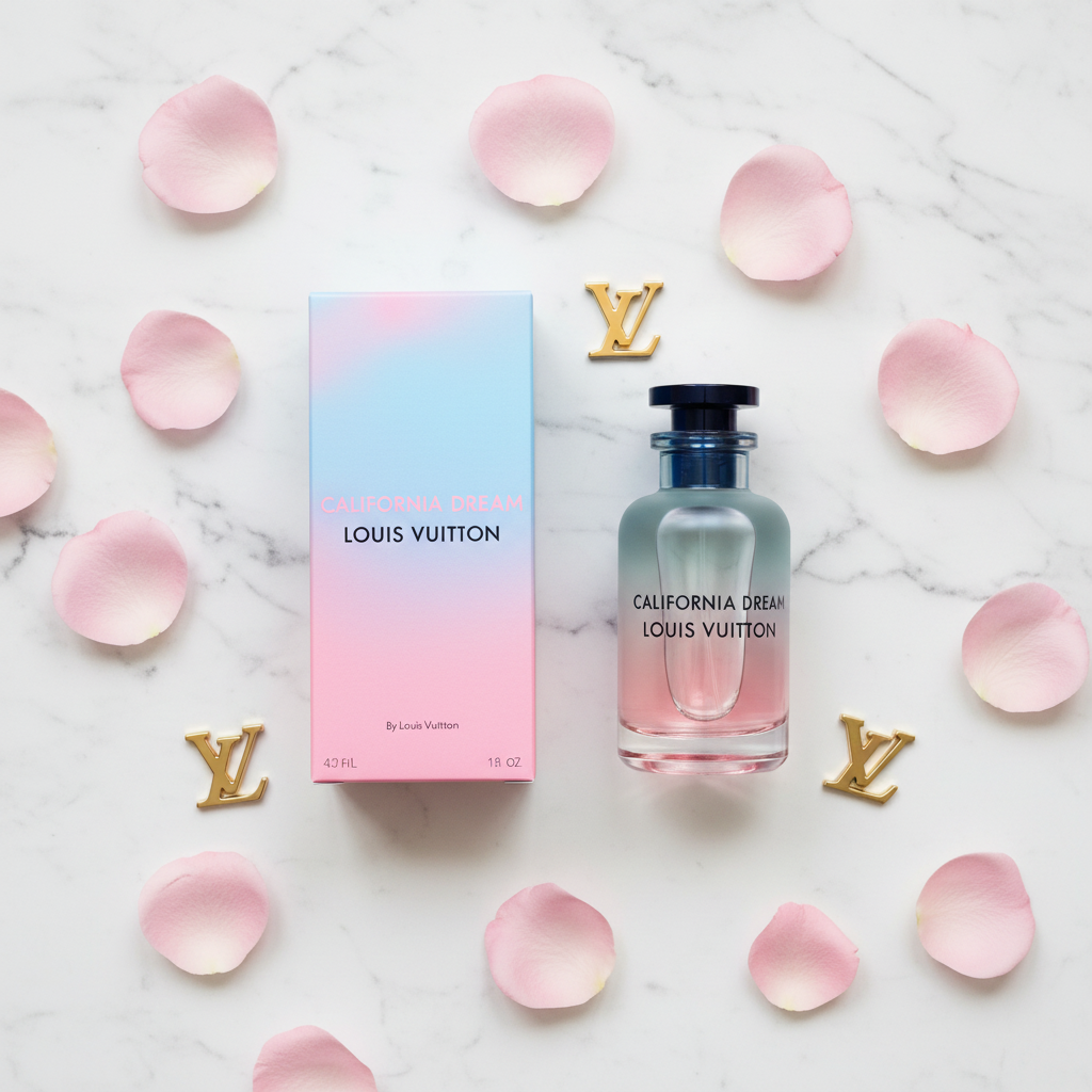 Cœur Battant LV — flat lay on white marble