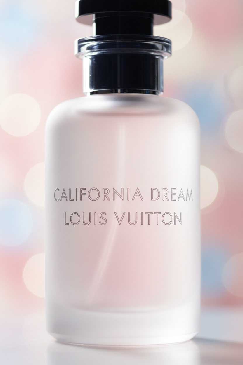 Cœur Battant LV — macro close-up frosted bottle