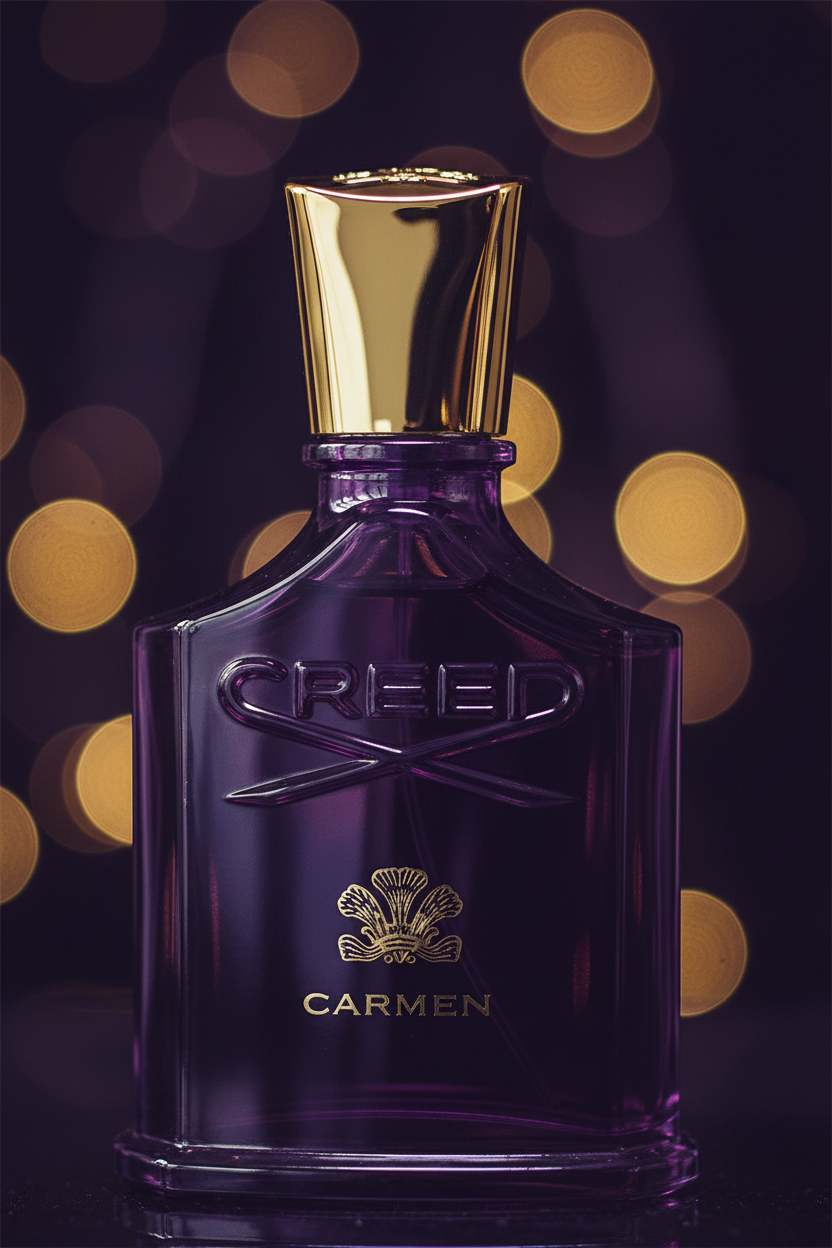 Creed Carmèn — macro close-up purple bottle